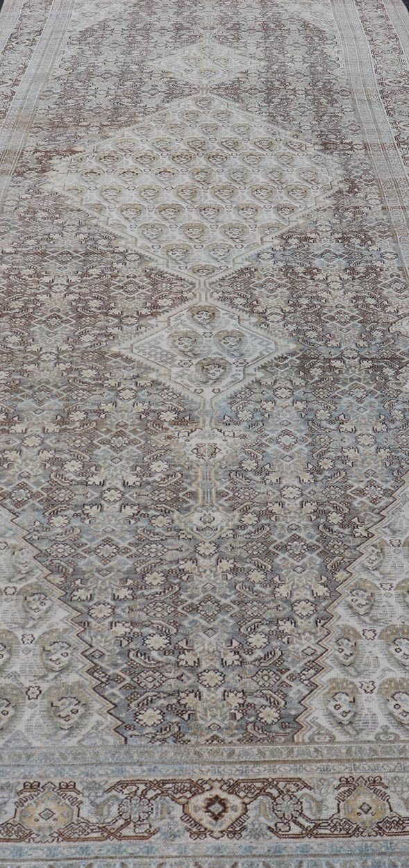 Persian Gallery Antique Malayer Rug with Medallion Design With Paisley & Herati Design. Keivan Woven Arts / rug R20 - 0914, Keivan Woven Arts / country of origin / type: Iran / Malayer, circa 1920. Measures: 7'0 x 20'0 This antique Malayer carpet ... - Keivan Woven ArtsR20 - 0914 - 14076