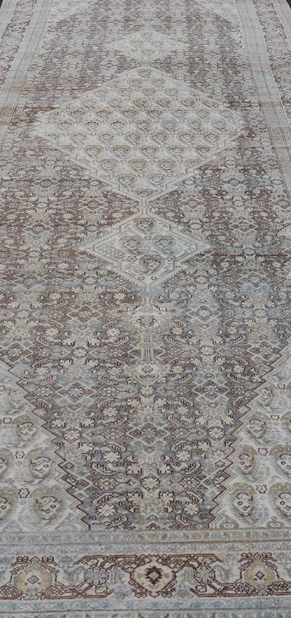 Persian Gallery Antique Malayer Rug with Medallion Design With Paisley & Herati Design. Keivan Woven Arts / rug R20 - 0914, Keivan Woven Arts / country of origin / type: Iran / Malayer, circa 1920. Measures: 7'0 x 20'0 This antique Malayer carpet ... - Keivan Woven ArtsR20 - 0914 - 14076