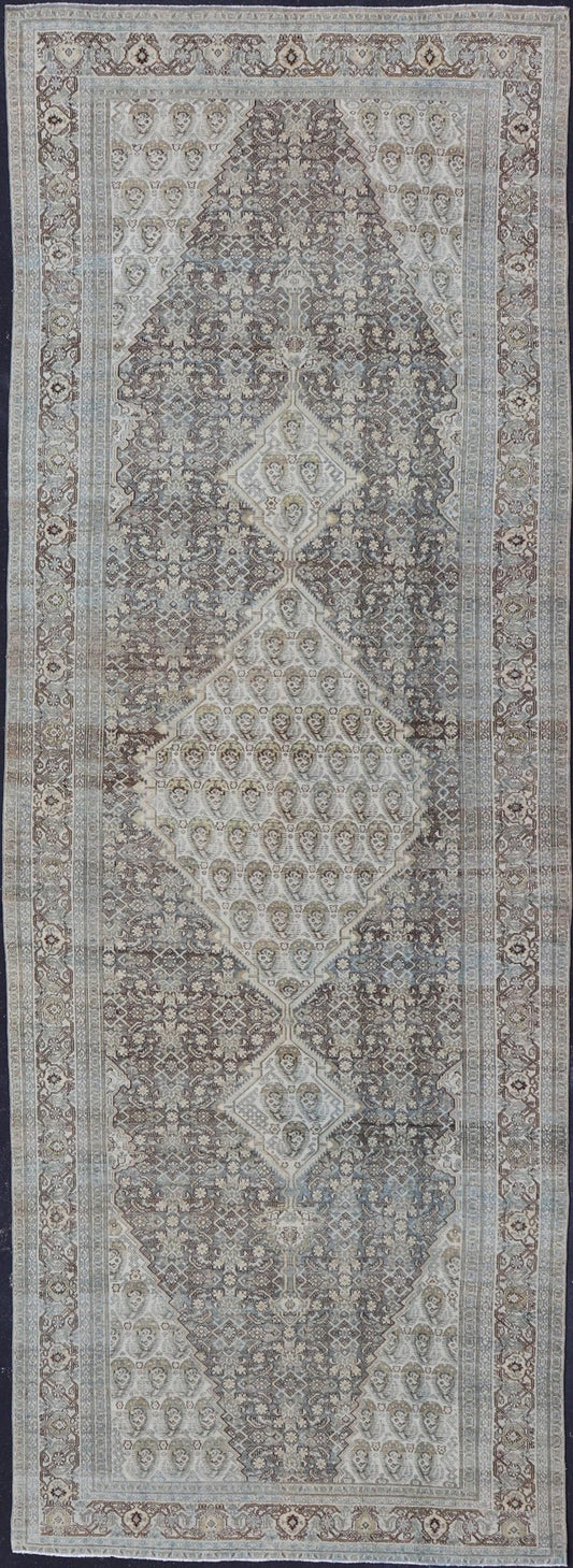 Persian Gallery Antique Malayer Rug with Medallion Design With Paisley & Herati Design. Keivan Woven Arts / rug R20 - 0914, Keivan Woven Arts / country of origin / type: Iran / Malayer, circa 1920. Measures: 7'0 x 20'0 This antique Malayer carpet ... - Keivan Woven ArtsR20 - 0914 - 14076
