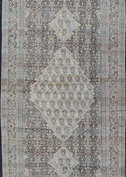 Persian Gallery Antique Malayer Rug with Medallion Design With Paisley & Herati Design. Keivan Woven Arts / rug R20 - 0914, Keivan Woven Arts / country of origin / type: Iran / Malayer, circa 1920. Measures: 7'0 x 20'0 This antique Malayer carpet ... - Keivan Woven ArtsR20 - 0914 - 14076
