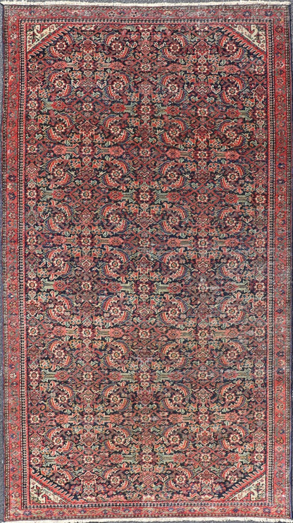 Antique Faraghan Fine Persian Rug in Navy Color Background And Jewel Tones. Keivan Woven Arts / Rug / R20 - 1003 / Type / Iran / Faraghan / Circa Early 20th Century. Measures: 2'10 x 5'6 This exquisite antique Faraghan fine Persian rug displays a ... - Keivan Woven ArtsR20 - 1003 - 14088Rug