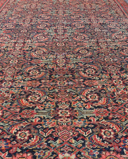 Antique Faraghan Fine Persian Rug in Navy Color Background And Jewel Tones. Keivan Woven Arts / Rug / R20 - 1003 / Type / Iran / Faraghan / Circa Early 20th Century. Measures: 2'10 x 5'6 This exquisite antique Faraghan fine Persian rug displays a ... - Keivan Woven ArtsR20 - 1003 - 14088Rug