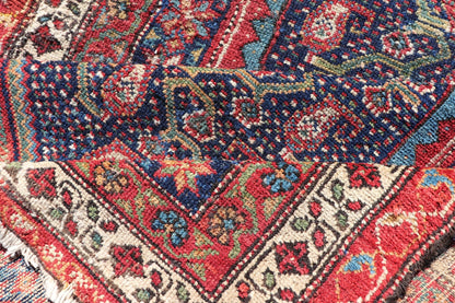 Antique Persian Malayer Runner with Sub - Geometric All - Over Design in Multicolors Variegated Border Malayer antique runner from Persia with geometric floral central field design, Keivan Woven Arts / rug R20 - 1004, country of origin / type: Iran / ... - Keivan Woven ArtsR20 - 1004 - 14094Rug
