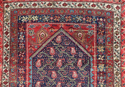 Antique Persian Malayer Runner with Sub - Geometric All - Over Design in Multicolors Variegated Border Malayer antique runner from Persia with geometric floral central field design, Keivan Woven Arts / rug R20 - 1004, country of origin / type: Iran / ... - Keivan Woven ArtsR20 - 1004 - 14094Rug
