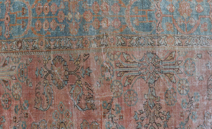 Antique Persian Muted Colored Sultanabad Mahal Rug with All Over Floral Design. Antique Mahal Sultanabad. Keivan Woven Arts; rug R20 - 1014, country of origin / type: Iran / Mahal, circa 1910. Measures: 9'2 x 11'11 This Antique Persian Sultanabad M... - Keivan Woven ArtsR20 - 1014 - 14132Rug