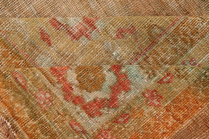Antique Turkish Oushak Keivan Woven Arts With Medallion in Green, Coral, L. Blue & Marigold. Keivan Woven Arts / rug / R20 - 1015, country of origin / type: Turkey / Oushak, circa 1900 Measures: 8'10 x 12'4 This diverse and beautiful 1900'... - Keivan Woven ArtsR20 - 1015 - 14152Rug