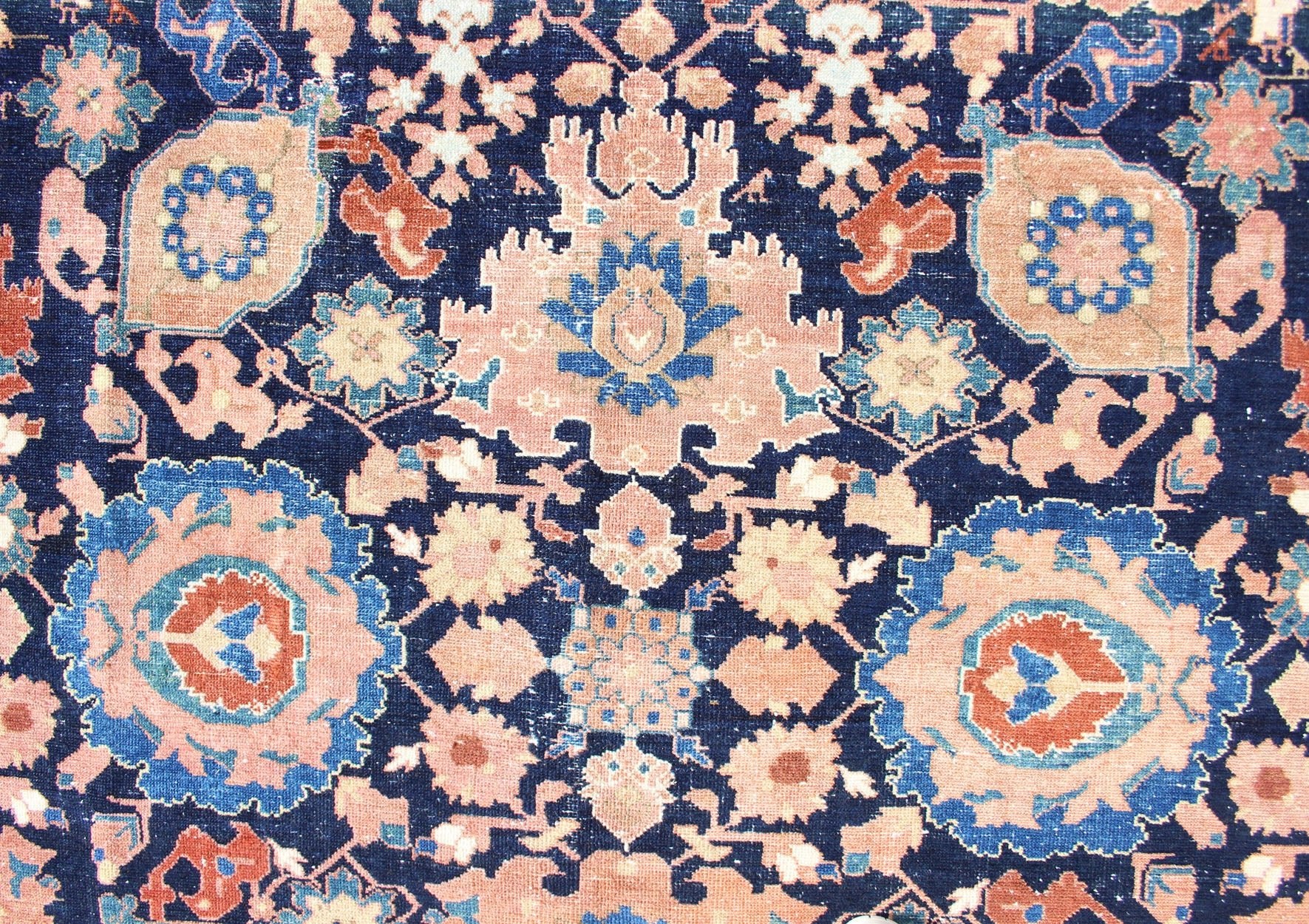 Antique Fine Persian Malayer Rug with All - Over Design in Navy Blue Field Persian Malayer with navy blue and peach with all - over design. Rug/R20 - 107 This antique Persian Malayer rugs traditional pattern with proportions, colors and motifs uniq... - Keivan Woven ArtsR20 - 107 - 12681