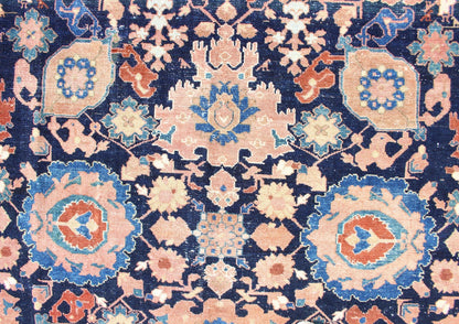 Antique Fine Persian Malayer Rug with All - Over Design in Navy Blue Field Persian Malayer with navy blue and peach with all - over design. Rug/R20 - 107 This antique Persian Malayer rugs traditional pattern with proportions, colors and motifs uniq... - Keivan Woven ArtsR20 - 107 - 12681