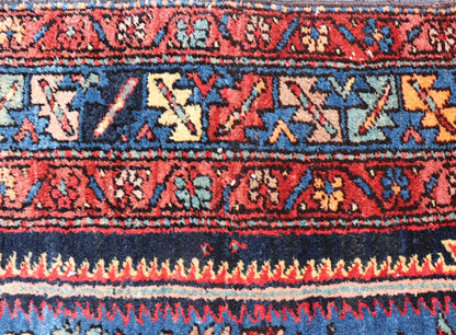 Antique Persian Bidjar Carpet with Variety of Blue Colors, Red, and Salmon Antique Bidjar Persian carpet with center medallion with variety of blue colors, red, and salmon. Keivan Woven Arts / rug/R20 - 1104 origin/Iran antique Bijar Persia... - Keivan Woven ArtsR20 - 1104 - 14060