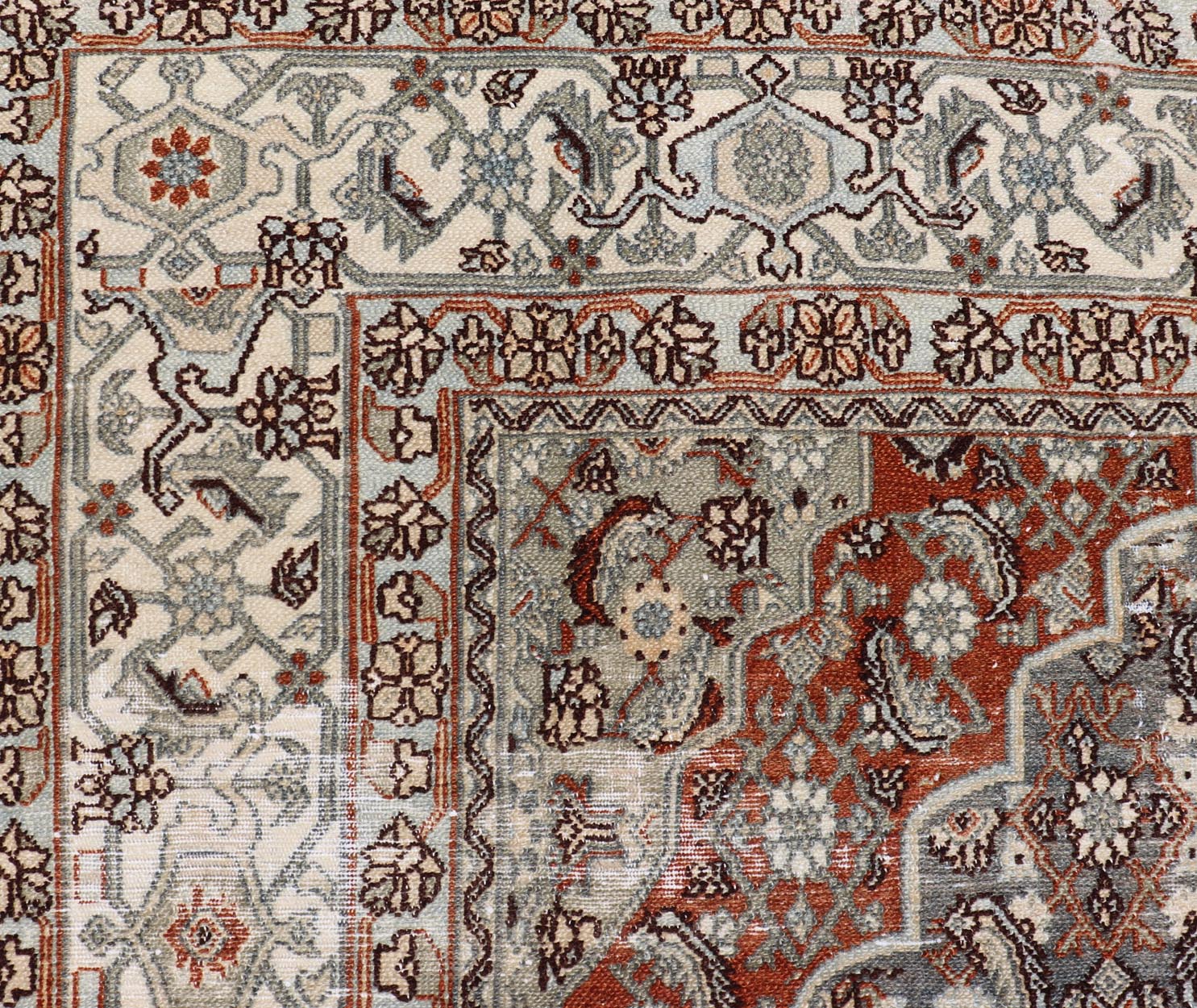 Antique Hamadan Gallery Rug with Medallion and All - Over Sub - Geometric Design Antique Hand - Knotted Persian Hamadan Rug with Medallion, Keivan Woven Arts; rug R20 - 1205, country of origin / type: Iran / Hamadan, circa 1920. Measures: 7'1 x 16'5 Thi... - Keivan Woven ArtsR20 - 1205 - 14190