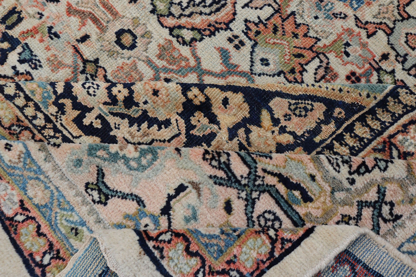 Large Antique Persian Sultanabad Rug in Ivory Background & All - Over Design. Outstanding Antique Sultanabad Persian Rug ivory background from Persia with all - over geometric design, rug R20 - 1209, country of origin / type: Iran / Sultanabad , circa 19... - Keivan Woven ArtsR20 - 1209 - 15238Rug
