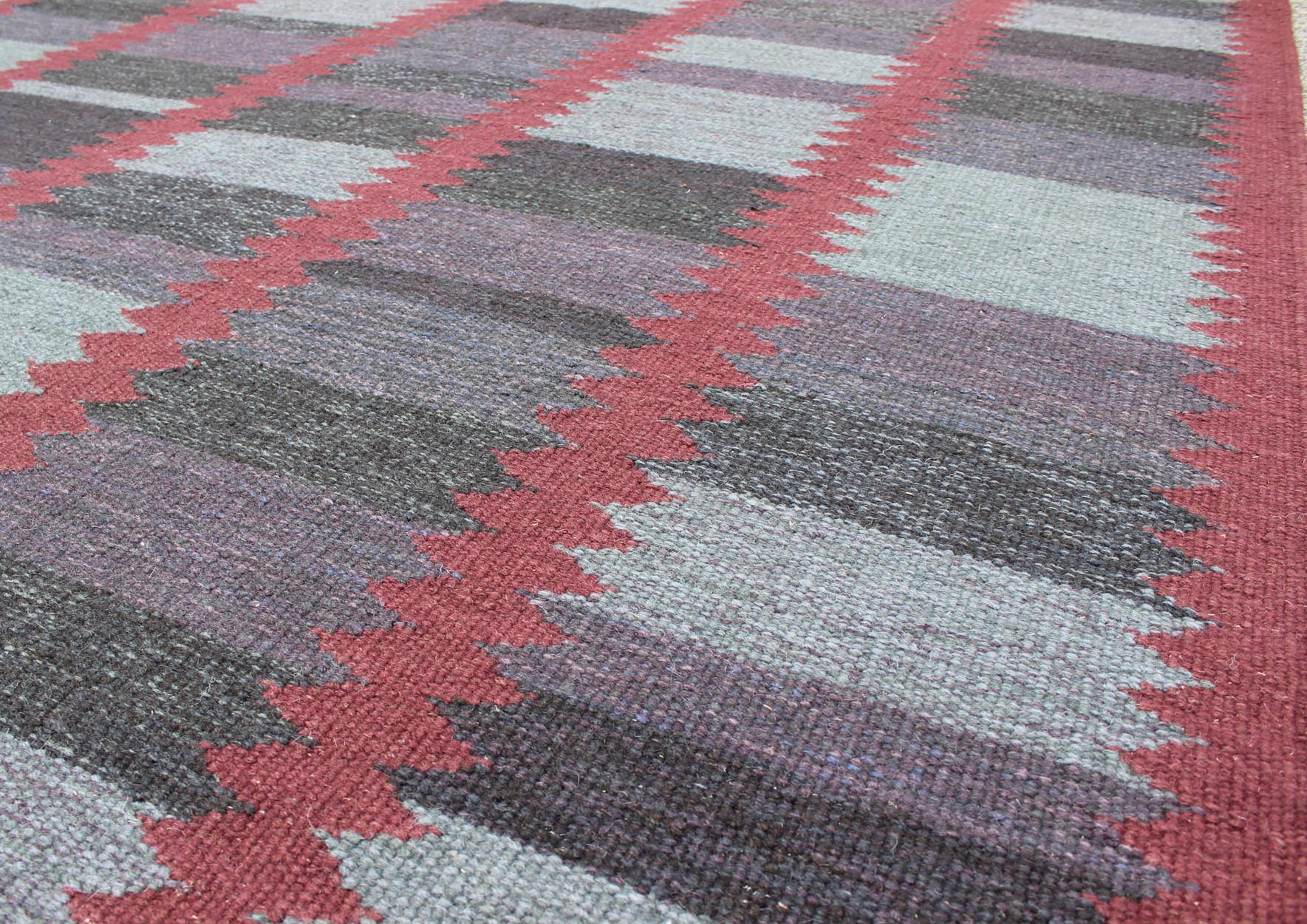 Modern Scandinavian Flat - Weave Design With Geometric Design by Keivan Woven Arts Measures: 6' x 9' This Scandinavian flat - weave patterned rug is inspired by the work of Swedish textile designers of the early to mid - 20th century. With a u... - Keivan Woven ArtsRJK - 113 - SHB - 017 - 06 - 8575Rug