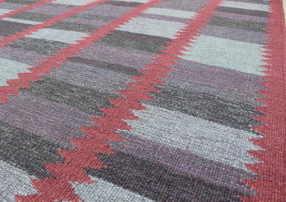 Modern Scandinavian Flat - Weave Design With Geometric Design by Keivan Woven Arts Measures: 6' x 9' This Scandinavian flat - weave patterned rug is inspired by the work of Swedish textile designers of the early to mid - 20th century. With a u... - Keivan Woven ArtsRJK - 113 - SHB - 017 - 06 - 8575Rug