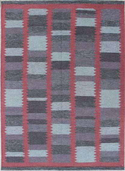 Modern Scandinavian Flat - Weave Design With Geometric Design by Keivan Woven Arts Measures: 6' x 9' This Scandinavian flat - weave patterned rug is inspired by the work of Swedish textile designers of the early to mid - 20th century. With a u... - Keivan Woven ArtsRJK - 113 - SHB - 017 - 06 - 8575Rug