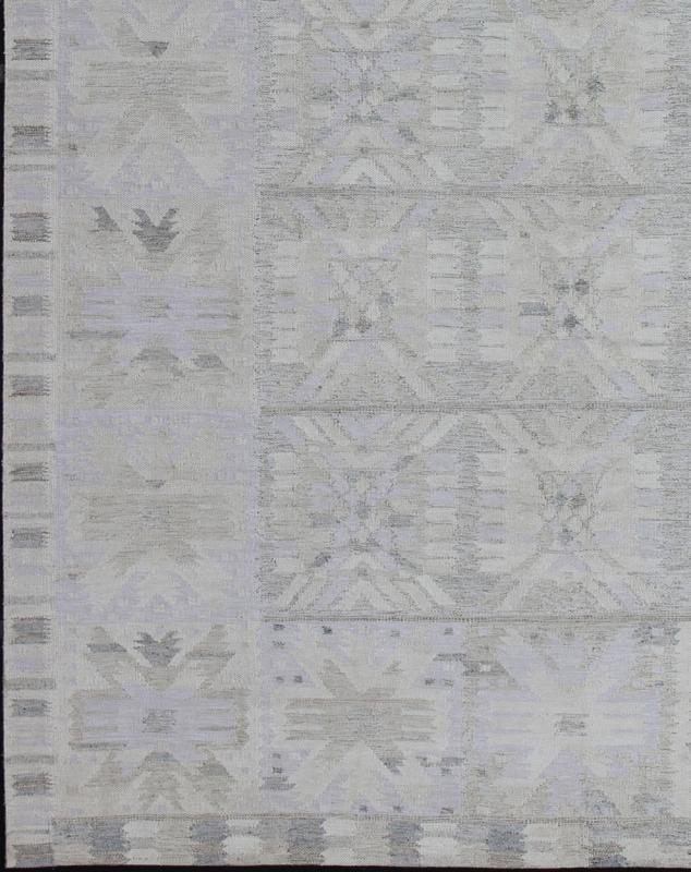 This Scandinavian Flat - Weave patterned rug is inspired by the work of Swedish textile designers of the early to mid - 20th Century. With a unique blend of historical and modern design, this dynamic and exciting composition is beautifully suited for conte... - Keivan Woven ArtsRJK - 14861 - SHB - 001 - 03 - 7373Rug