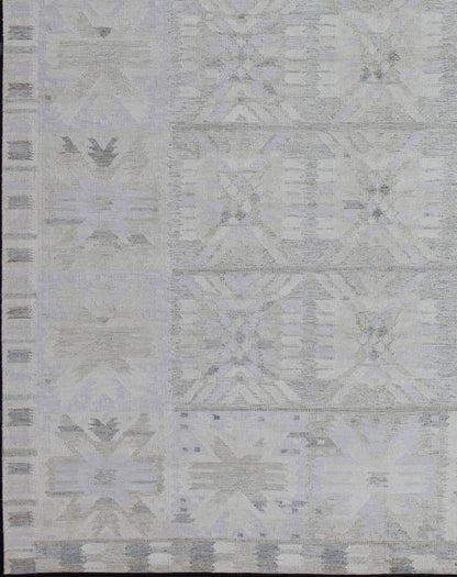 This Scandinavian Flat - Weave patterned rug is inspired by the work of Swedish textile designers of the early to mid - 20th Century. With a unique blend of historical and modern design, this dynamic and exciting composition is beautifully suited for conte... - Keivan Woven ArtsRJK - 14861 - SHB - 001 - 03 - 7373Rug