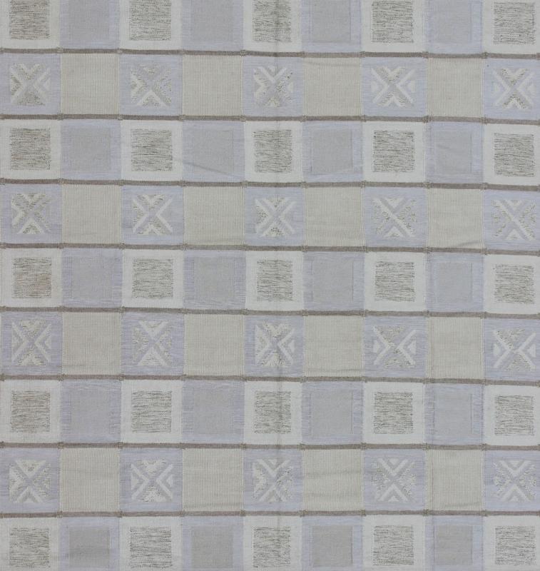 Large Modern Flatweave Scandinavian Geometric Design Rug in Neutral Tones This Scandinavian flat - weave patterned rug is inspired by the work of Swedish textile designers of the early to mid - 20th century. With a unique blend of historical and mod... - Keivan Woven ArtsRJK - 14893 - SHB - 003 - 02 - 7563Rug