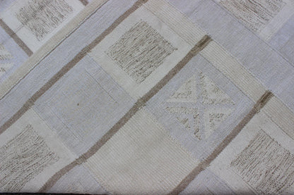 Large Modern Flatweave Scandinavian Geometric Design Rug in Neutral Tones This Scandinavian flat - weave patterned rug is inspired by the work of Swedish textile designers of the early to mid - 20th century. With a unique blend of historical and mod... - Keivan Woven ArtsRJK - 14893 - SHB - 003 - 02 - 7563Rug