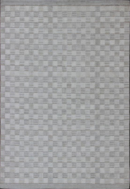 Large Modern Scandinavian/Swedish Geometric Design Rug - This Scandinavian Flat - Weave rug, with high and low pile, is inspired by the work of Swedish textile designers of the early to mid - 20th Century. With a unique blend of historical and modern design... - Keivan Woven ArtsRJK - 14909 - SHB - 034 - 01 - 7573Rug