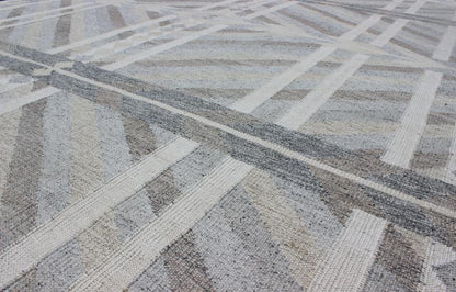 Large Modern Scandinavian/Swedish Geometric Rug - This large Scandinavian flat - weave rug is inspired by the work of Swedish textile designers of the early to mid - 20th century. With a unique blend of historical and modern design, this dynamic and exciting... - Keivan Woven ArtsRJK - 14911 - SHB - 005 - 02 - 7577Rug