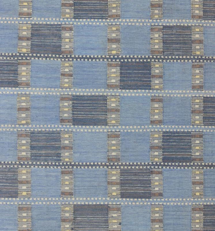 Scandinavian/Swedish Geometric Rug. Measures: 9'4 x 11'10. This Scandinavian Flat - Weave patterned rug is inspired by the work of Swedish textile designers of the early to mid - 20th Century. This dynamic and exciting composition is great for contem... - Keivan Woven ArtsRJK - 14913 - SHB - 022 - 01 - 7581Rug