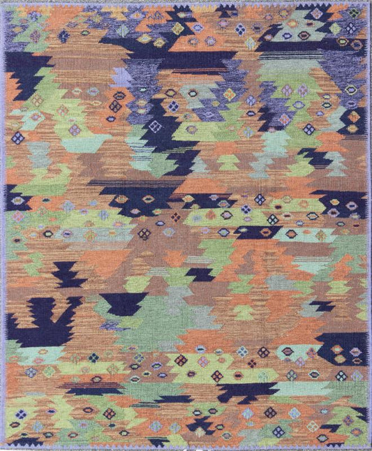 Scandinavian Flat - Weave Style. Measures: 8'6 x 10'. This Scandinavian carpet can be made in any custom size and works well in a variety of interiors, including transitional, contemporary and modern. This particular piece features a textured tan b... - Keivan Woven ArtsRJK - 15370 - SHB - 112 - 01 - 8311Rug