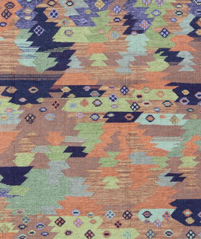 Scandinavian Flat - Weave Style. Measures: 8'6 x 10'. This Scandinavian carpet can be made in any custom size and works well in a variety of interiors, including transitional, contemporary and modern. This particular piece features a textured tan b... - Keivan Woven ArtsRJK - 15370 - SHB - 112 - 01 - 8311Rug