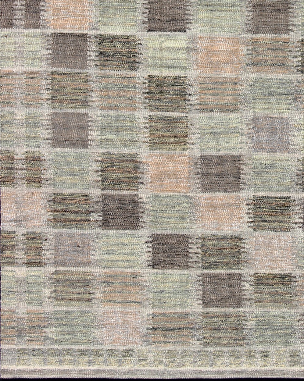 Modern Checkerboard or Patchwork Scandinavian Flat Weave Rug in Neutral Colors kwarugs Modern checkerboard or patchwork Scandinavian flat - weave rug in neutral colors. Keivan Woven Arts / rug rjk - 16217 - shb - 097 - 03, country of origin / type: Scandi... - Keivan Woven ArtsRJK - 16217 - SHB - 097 - 03 - 10860Rug