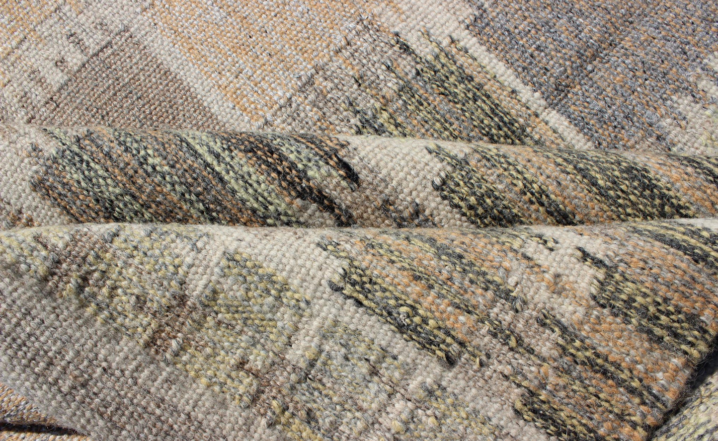 Modern Checkerboard or Patchwork Scandinavian Flat Weave Rug in Neutral Colors kwarugs Modern checkerboard or patchwork Scandinavian flat - weave rug in neutral colors. Keivan Woven Arts / rug rjk - 16217 - shb - 097 - 03, country of origin / type: Scandi... - Keivan Woven ArtsRJK - 16217 - SHB - 097 - 03 - 10860Rug