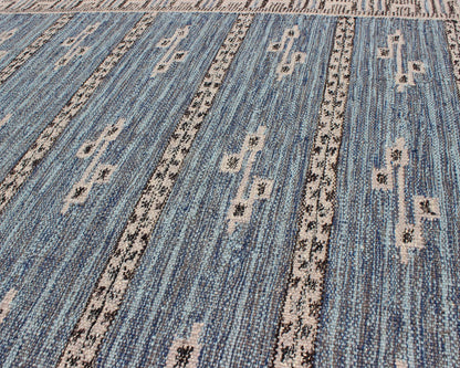 Modern Scandinavian/Swedish Geometric Design Rug kwarugs, Modern Scandinavian Rug Design, Modern Swedish Rug, Modern Kilim, modern flat weave This Scandinavian flat - weave rug is inspired by the work of Swedish textile designers of the early to m... - Keivan Woven ArtsRJK - 16221 - SHB - 012 - 03 - 10040Rug
