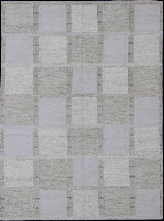 Modern Scandinavian Flat - Weave Rug with Checkerboard Design in Gray Tones kwarugs Gray checkerboard design modern Scandinavian flat - weave rug, rug rjk - 20011 - shb - 004 - 02, country of origin / type: India / Scandinavian flat - weave. This Scand... - Keivan Woven ArtsRJK - 16361 - SHB - 022 - 11 - 10482
