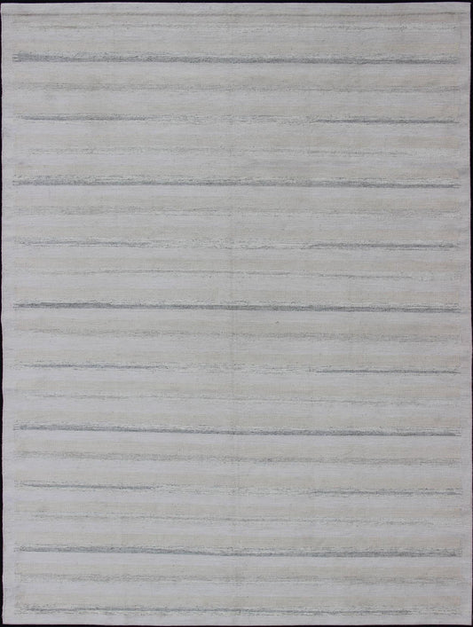 Gray Minimalist stripe design Scandinavian flat - weave rug, Keivan Woven Arts / rug rjk - 17390 - shb - 002 - 04, country of origin / type: India / Scandinavian flat - weave. This Scandinavian flat - weave is inspired by the work of Swedish textile designers... - Keivan Woven ArtsRJK - 17390 - SHB - 002 - 04 - 11098