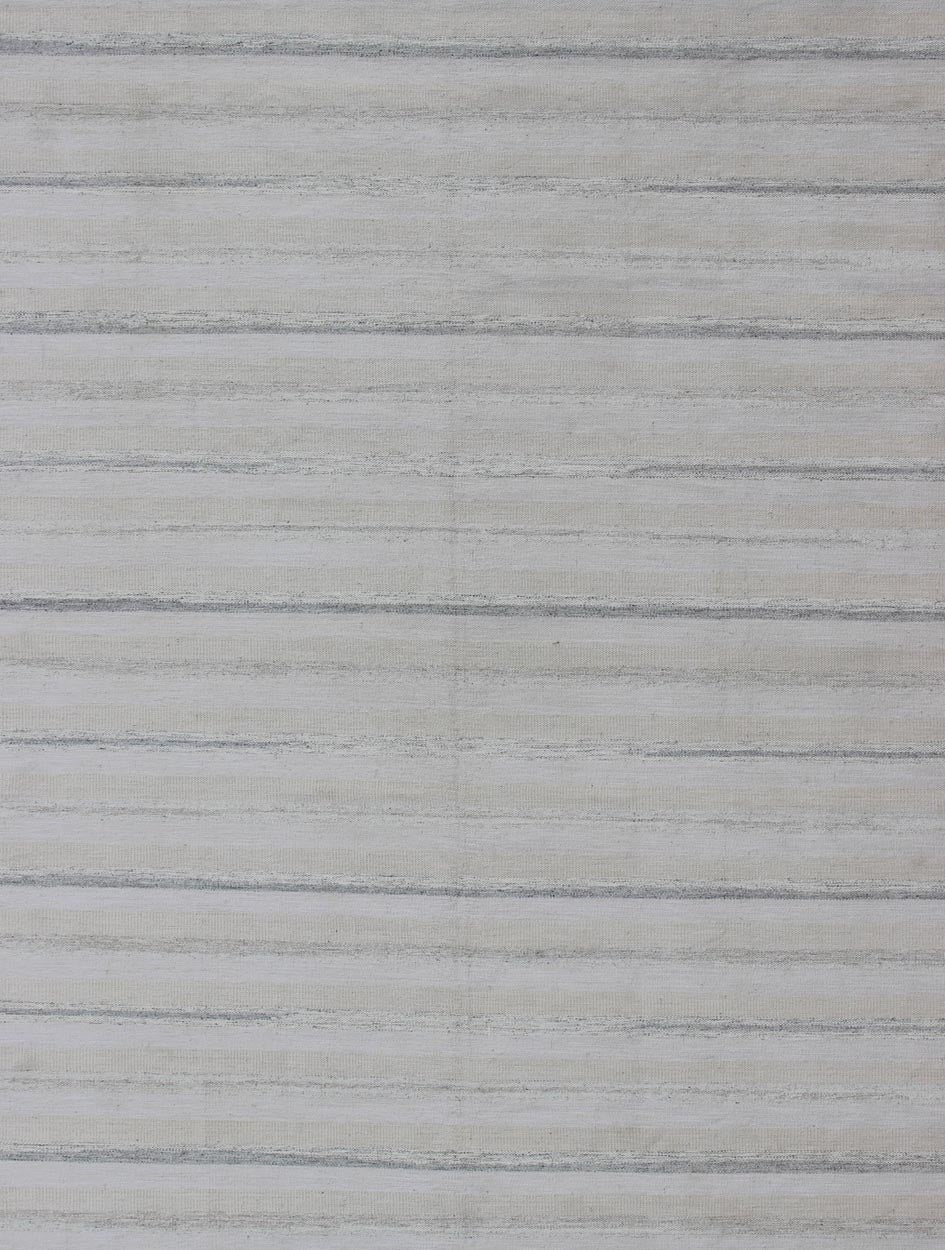Gray Minimalist stripe design Scandinavian flat - weave rug, Keivan Woven Arts / rug rjk - 17390 - shb - 002 - 04, country of origin / type: India / Scandinavian flat - weave. This Scandinavian flat - weave is inspired by the work of Swedish textile designers... - Keivan Woven ArtsRJK - 17390 - SHB - 002 - 04 - 11098Rug