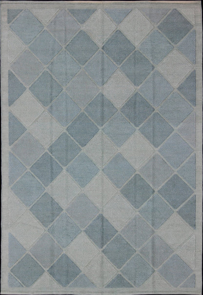 Keivan Woven Arts Large Scandinavian Inspired Design Rug in Blue, Tan and Green Colors Keivan Woven Arts Large Scandinavian Inspired Design Rug in Blue, Tan and Green Colors. Large Scandinavian inspired design rug in blue and gray colors. K... - Keivan Woven ArtsRJK - 17391 - MORROCO - SKY - 10856