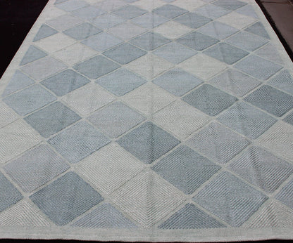 Keivan Woven Arts Large Scandinavian Inspired Design Rug in Blue, Tan and Green Colors Keivan Woven Arts Large Scandinavian Inspired Design Rug in Blue, Tan and Green Colors. Large Scandinavian inspired design rug in blue and gray colors. K... - Keivan Woven ArtsRJK - 17391 - MORROCO - SKY - 10856Rug