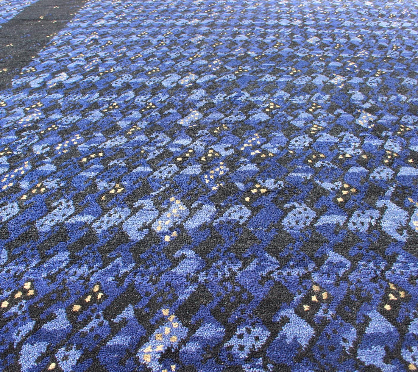 Modern Scandinavian/Swedish Geometric Design Rug by Keivan Woven Arts. rug RJK - 19410 - SHB - 121 - PILE, Keivan Woven Arts / country of origin / type: India / Scandinavian piled/flat weave rug Measures: 9'2 x 11'10. This Scandinavian Pile rug is inspir... - Keivan Woven ArtsRJK - 19410 - SHB - 121 - PILE - 1921Rug