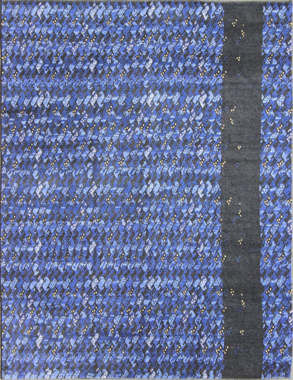 Modern Scandinavian/Swedish Geometric Design Rug by Keivan Woven Arts. rug RJK - 19410 - SHB - 121 - PILE, Keivan Woven Arts / country of origin / type: India / Scandinavian piled/flat weave rug Measures: 9'2 x 11'10. This Scandinavian Pile rug is inspir... - Keivan Woven ArtsRJK - 19410 - SHB - 121 - PILE - 1921Rug