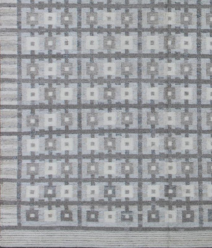 Large Modern Scandinavian/Swedish Design Rug - This Scandinavian flat - weave patterned rug is inspired by the work of Swedish textile designers of the early to mid - 20th Century. With a unique blend of historical and modern design, this dynamic and excitin... - Keivan Woven ArtsRJK - 20093 - SHB - 009 - 07 - 7935Rug
