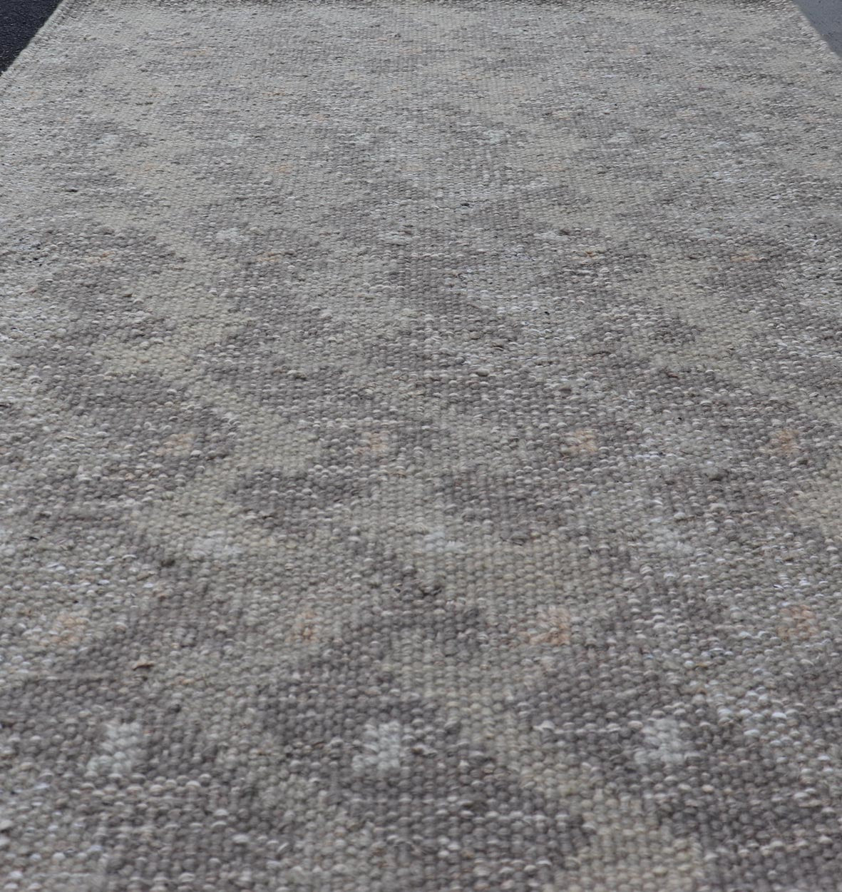 Geometric Modern Scandinavian Flat - Weave Design Rug in Gray And Light Gray Tones. Keivan Woven Arts / rug RJK - 20951 - STK - 001 - 01, country of origin / type: India / Scandinavian flat - weave. Measures: 3'2 x 4'10 This Scandinavian flat - weave is inspi... - Keivan Woven ArtsRJK - 20951 - STK - 001 - 01 - 24655Rug