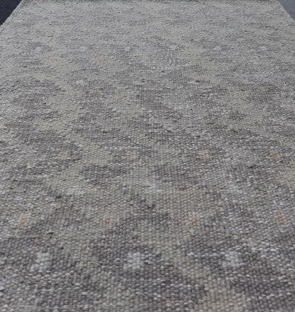 Geometric Modern Scandinavian Flat - Weave Design Rug in Gray And Light Gray Tones. Keivan Woven Arts / rug RJK - 20951 - STK - 001 - 01, country of origin / type: India / Scandinavian flat - weave. Measures: 3'2 x 4'10 This Scandinavian flat - weave is inspi... - Keivan Woven ArtsRJK - 20951 - STK - 001 - 01 - 24655Rug