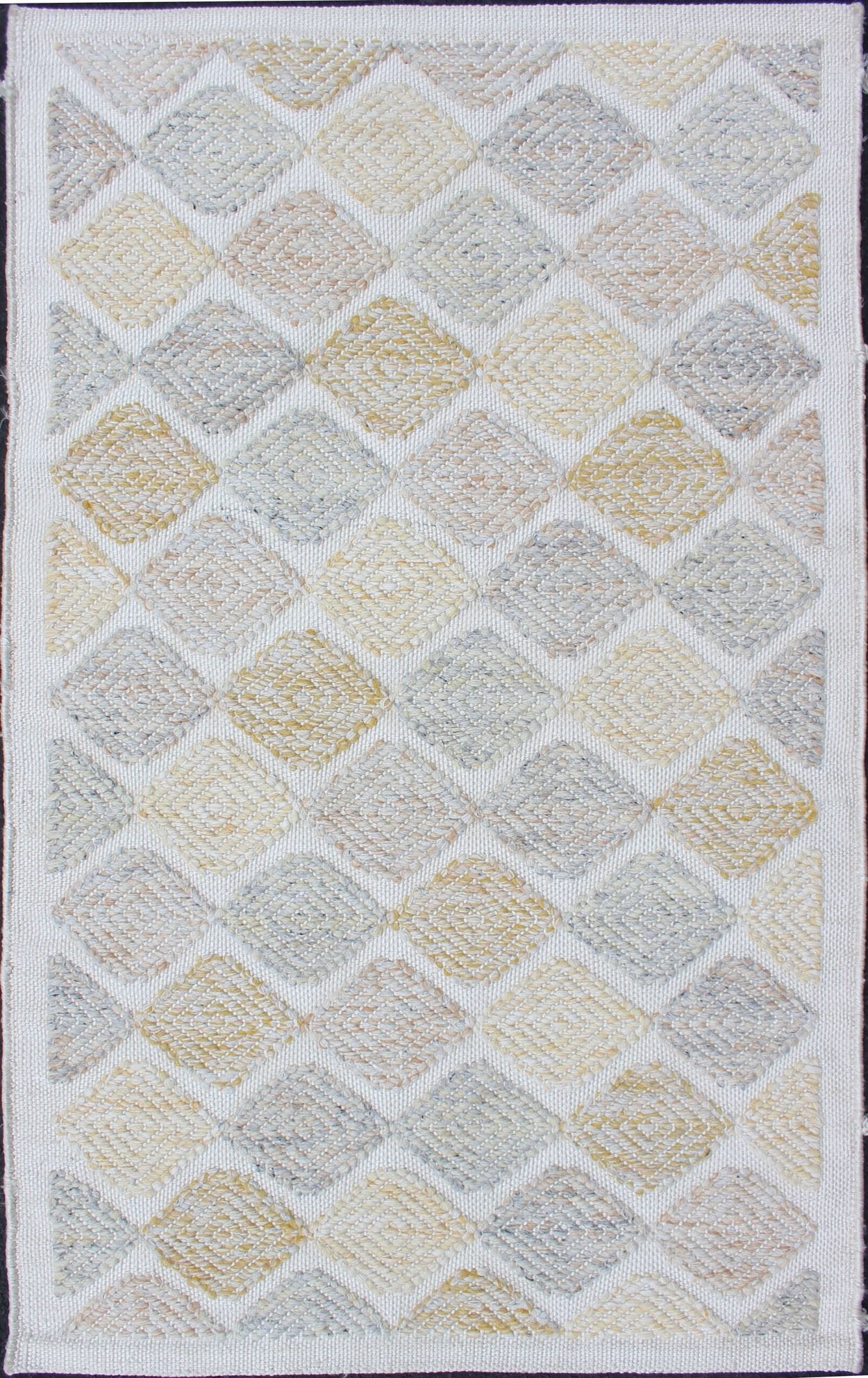 Keivan Woven Arts All - Over Diamond Scandinavian Flat - Weave Rug With Texture. Keivan Woven Arts / rug RJK - 23000 - DIAMOND, country of origin / type: Scandinavia / Scandinavian Modern. Measures: 3'0 x 5'0 This modern Scandinavian design flat - weave ... - Keivan Woven ArtsRJK - 23000 - DIAMOND - 13238Rug