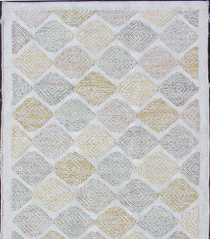 Keivan Woven Arts All - Over Diamond Scandinavian Flat - Weave Rug With Texture. Keivan Woven Arts / rug RJK - 23000 - DIAMOND, country of origin / type: Scandinavia / Scandinavian Modern. Measures: 3'0 x 5'0 This modern Scandinavian design flat - weave ... - Keivan Woven ArtsRJK - 23000 - DIAMOND - 13238Rug