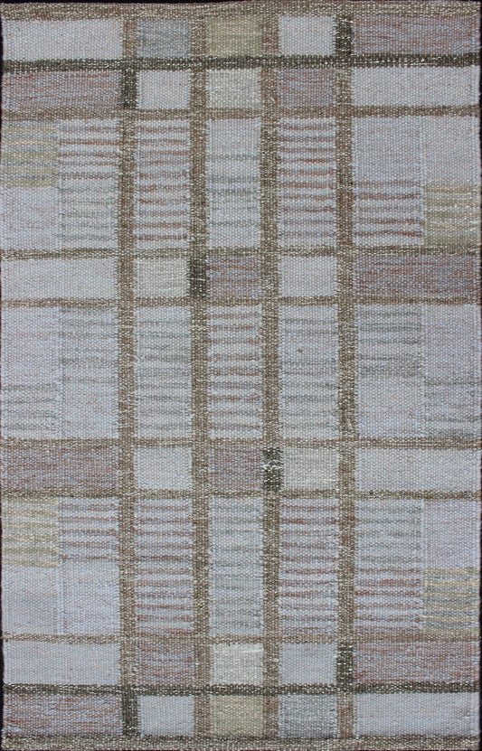Geometric Stripe Block Modern Scandinavian Flat - Weave Design Rug in Gray Tones Gray colored geometric stripe block modern Scandinavian flat - weave design rug, Keivan Woven Arts / rug RJK - 23277 - SHB - 047 - G, country of origin / type: India / Scandina... - Keivan Woven ArtsRJK - 23277 - SHB - 047 - G - 13134