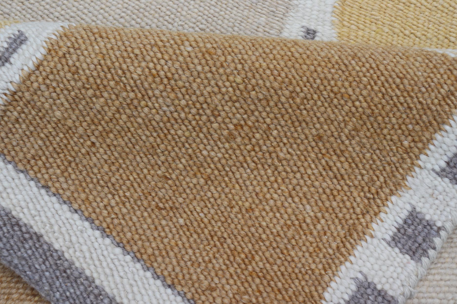 Contemporary Scandinavian Flat Weave Rug in Modern Swedish Design Yellow. Keivan Woven Arts rug # RJK - 24157 - SHB - 020 - NU, Scandinavian flat weave. 21st Century Modern Kilim. Measures: 2'11 x 5'1 This Scandinavian/Swedish flat - weave is inspired by... - Keivan Woven ArtsRJK - 24157 - SHB - 020 - NU - 24661