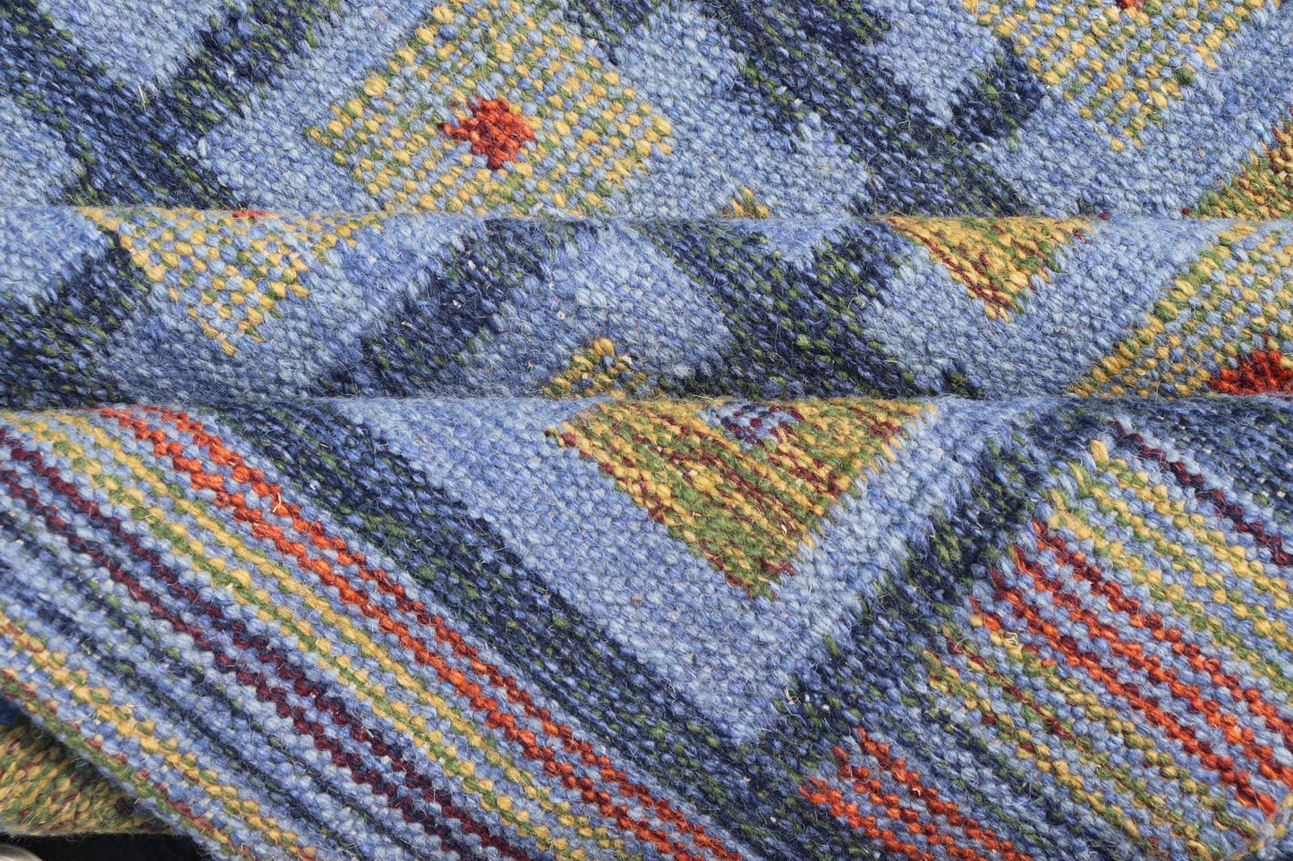 Keivan Woven Arts Large Modern Scandinavian/Swedish Geometric Design Rug. Keivan Woven Arts / rug RJK - 24231 - SHB - 009 - 13, country of origin / type: India / Scandinavian flat - weave. Measures: 10'5 x 13'9 This Scandinavian flat - weave patterned rug is... - Keivan Woven ArtsRJK - 24231 - SHB - 009 - 13 - 17310Rug