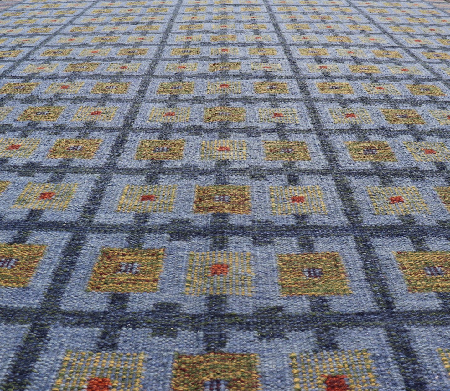 Keivan Woven Arts Large Modern Scandinavian/Swedish Geometric Design Rug. Keivan Woven Arts / rug RJK - 24231 - SHB - 009 - 13, country of origin / type: India / Scandinavian flat - weave. Measures: 10'5 x 13'9 This Scandinavian flat - weave patterned rug is... - Keivan Woven ArtsRJK - 24231 - SHB - 009 - 13 - 17310Rug