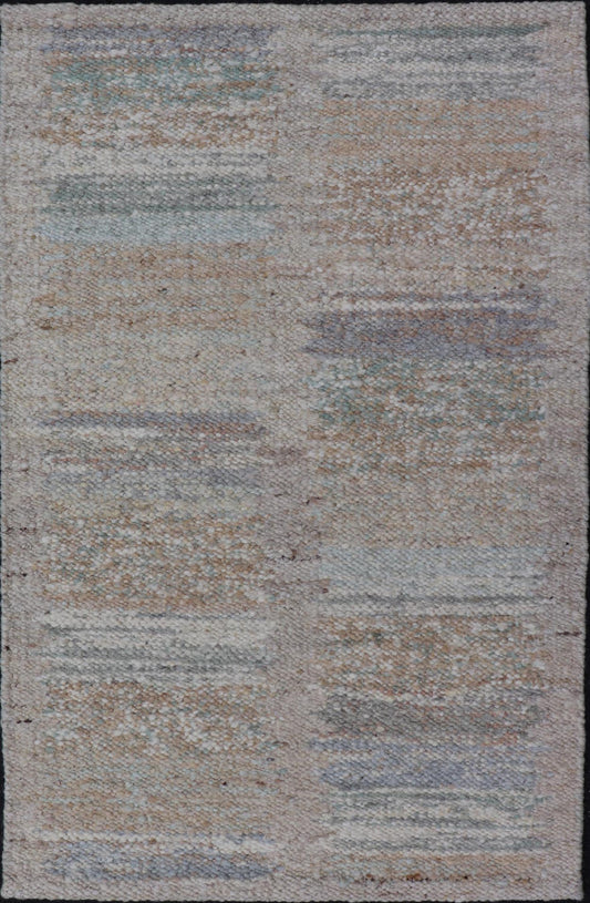 Modern Scandinavian Flat - Weave Rug Design with Modern Design in Natural Colors. Keivan Woven Arts / rug RJK - 26297 - SHB - 017 - NV, country of origin / type: India / Scandinavian flat - weave. Measures: 3'0 x 5'0 This Scandinavian flat - weave style is in... - Keivan Woven ArtsRJK - 26297 - SHB - 017 - NU - 24679Rugs