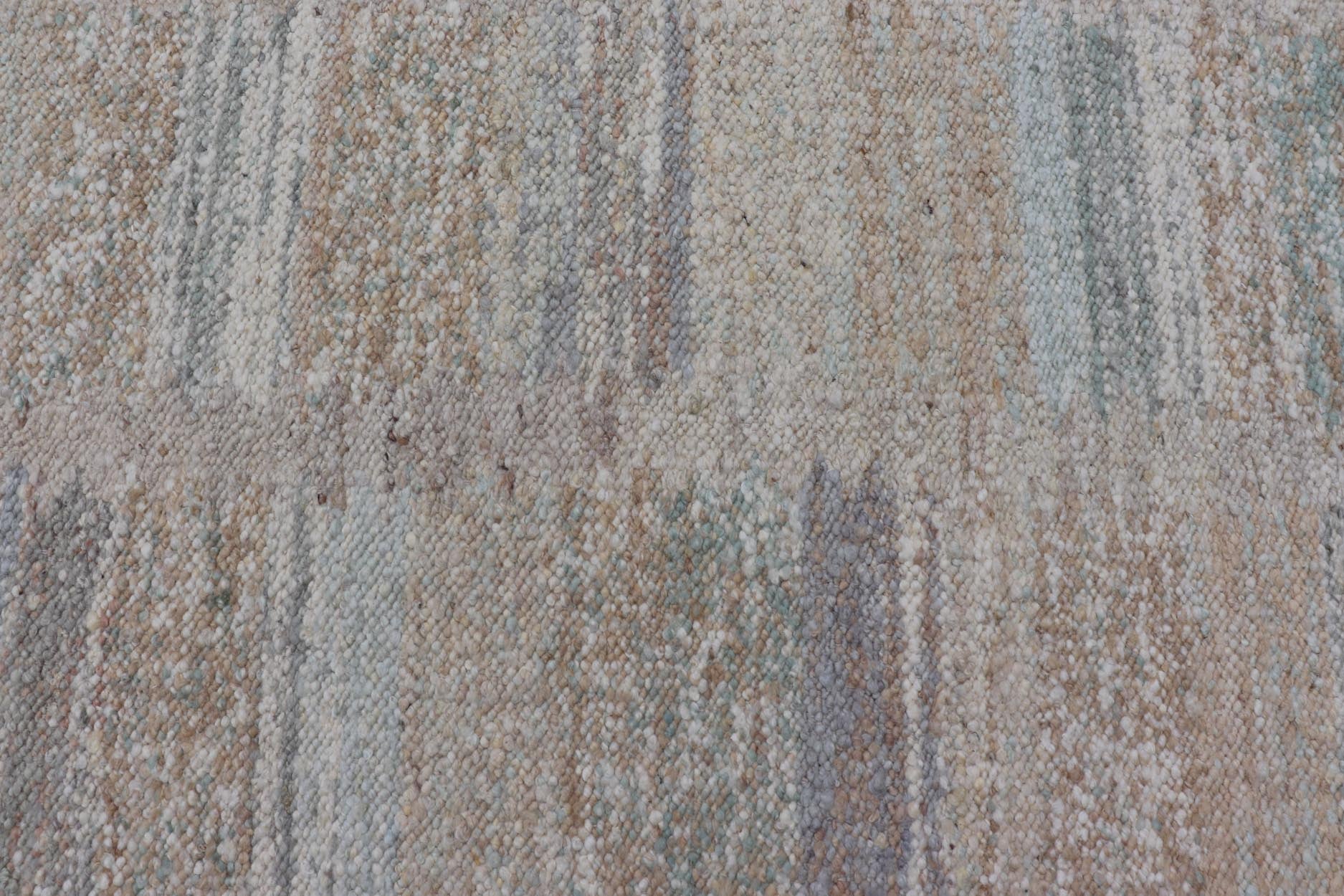 Modern Scandinavian Flat - Weave Rug Design with Modern Design in Natural Colors. Keivan Woven Arts / rug RJK - 26297 - SHB - 017 - NV, country of origin / type: India / Scandinavian flat - weave. Measures: 3'0 x 5'0 This Scandinavian flat - weave style is in... - Keivan Woven ArtsRJK - 26297 - SHB - 017 - NU - 24679Rug