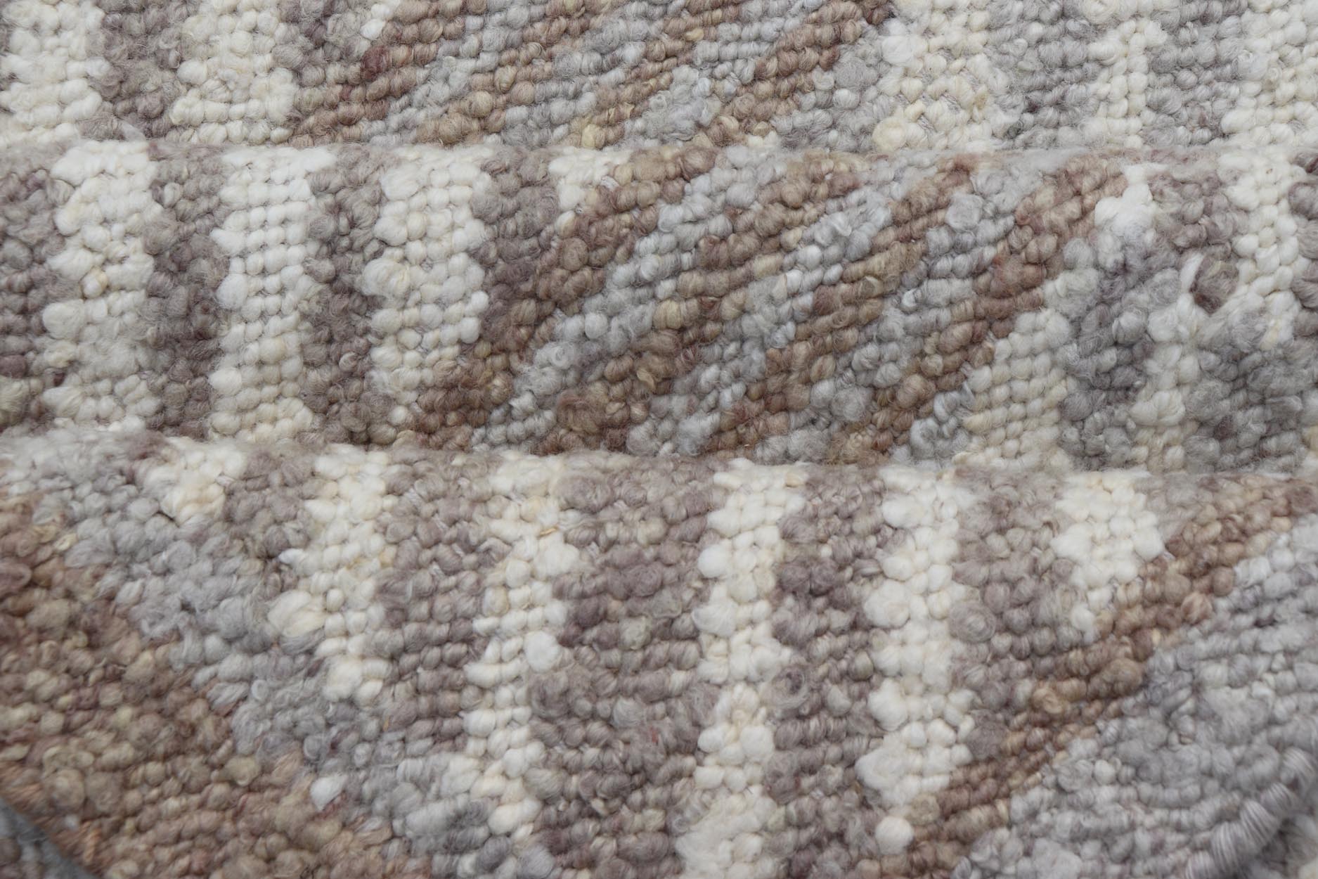 Modern Scandinavian Flat - Weave Rug With Modern Design in Gray, Ivory, Tan Tones. Keivan Woven Arts / rug RJK - 26627 - SHB - 014 - NU, country of origin / type: India / Scandinavian flat - weave. Measures: 7'10 x 10'7 This Scandinavian flat - weave style is... - Keivan Woven ArtsRJK - 26627 - SHB - 014 - NU - 25206