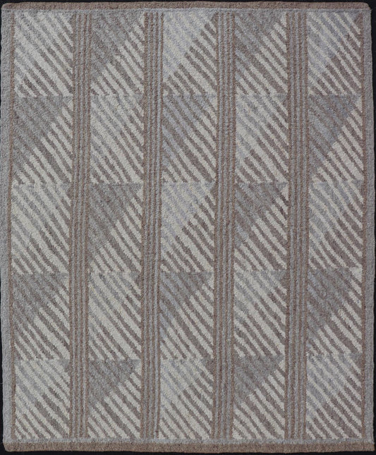 Modern Scandinavian Flat - Weave Rug With Modern Design in Gray, Ivory, Tan Tones. Keivan Woven Arts / rug RJK - 26627 - SHB - 014 - NU, country of origin / type: India / Scandinavian flat - weave. Measures: 7'10 x 10'7 This Scandinavian flat - weave style is... - Keivan Woven ArtsRJK - 26627 - SHB - 014 - NU - 25206Rug